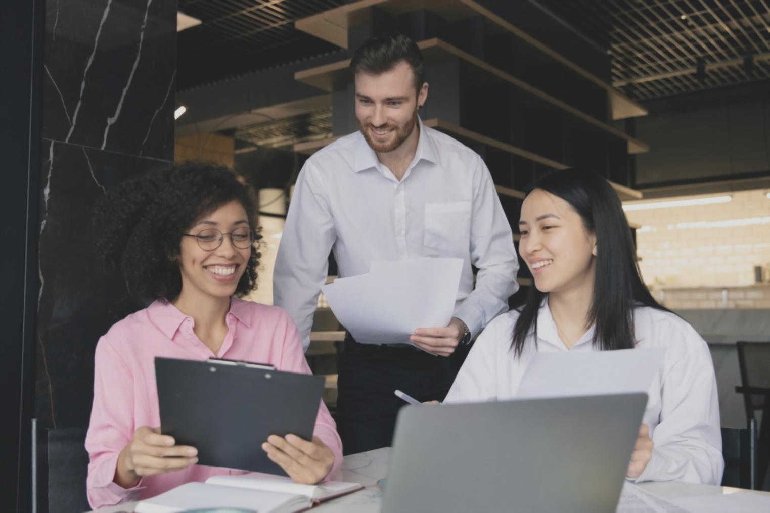 Professional business communication training environment