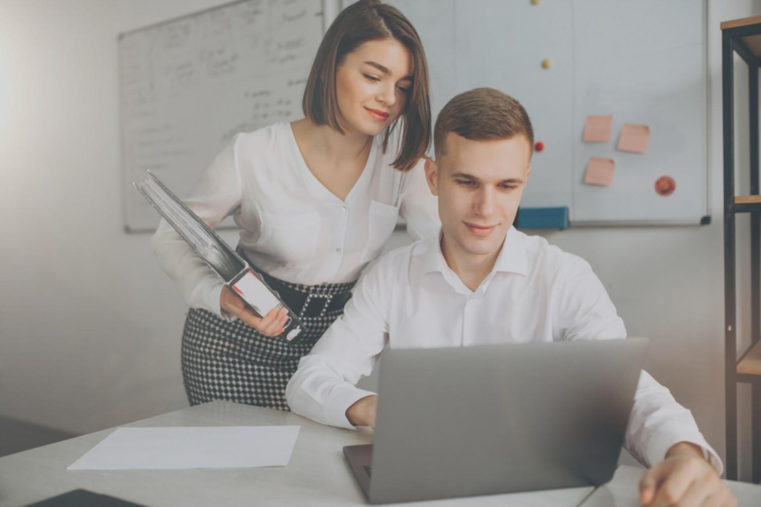 Professional remote work environment with structured communication workflows